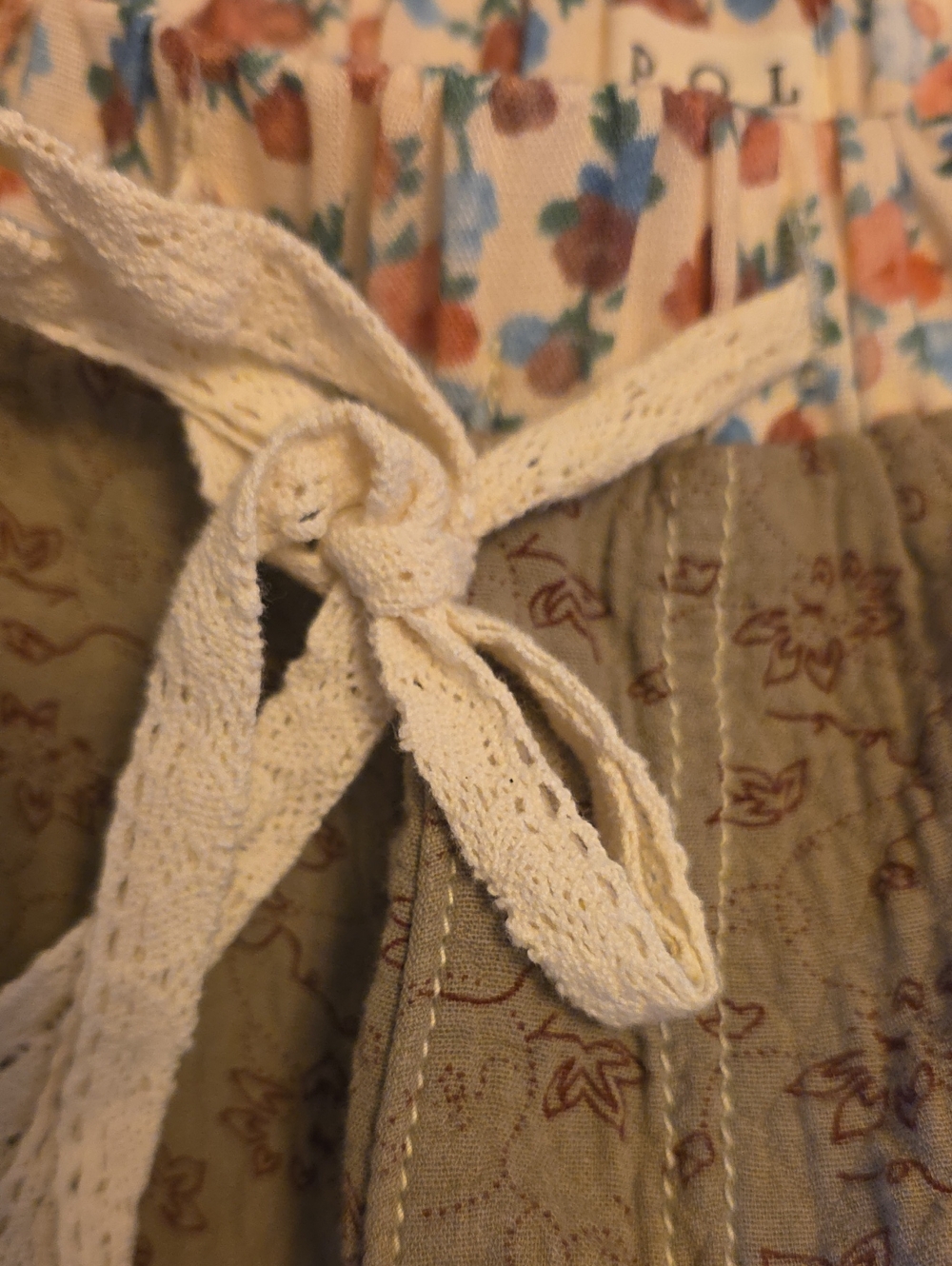 POL Boho Patchwork Floral Festival Pants - Picture 4 of 7
